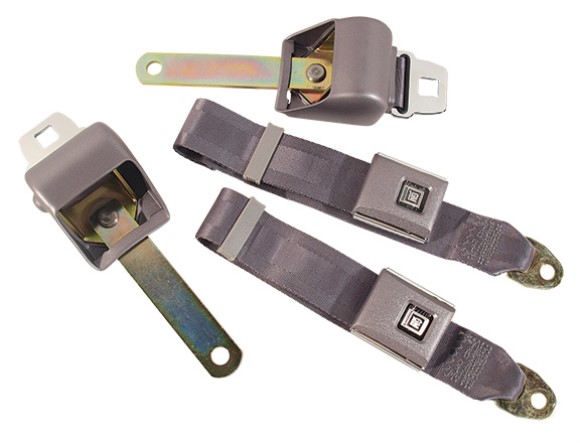 Seat Belts. OE Retractable Lap - Silver 66