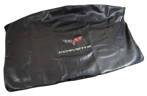 Embroidered Top Bag. Black with Silver C6 Logo 05-13
