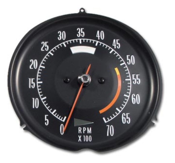 Tachometer. 5300 RPM 72-74