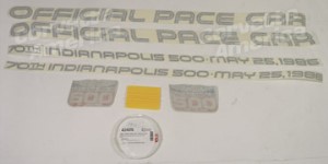 Body Stripe Decal Kit. Pace Silver 86
