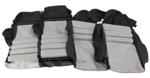 Custom 100% Leather Seat Covers Sport - Black & Gray 93