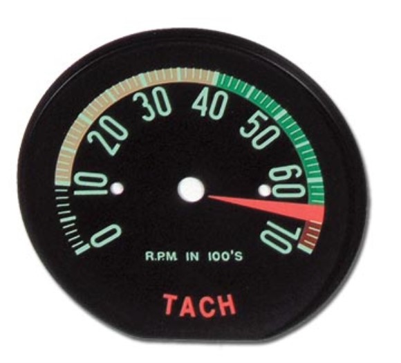 Tachometer Face Hi RPM 61-62