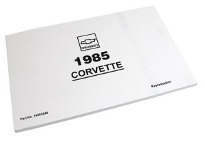 Owners Manual. Corvette 85