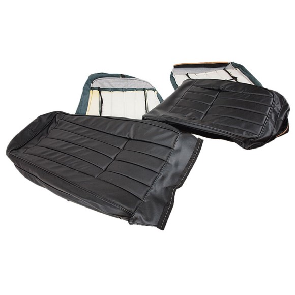 Driver Leather Seat Covers. Black Leather/Vinyl 70-71