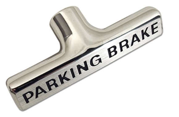 Parking Brake Handle - Black Letters 58-62