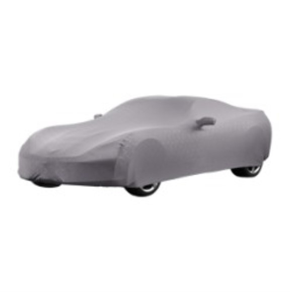 Car Cover - Indoor - Gray with CrossFlags 14-18
