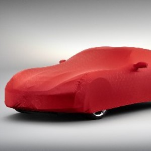 Car Cover - Indoor - Red with CrossFlags 14-18