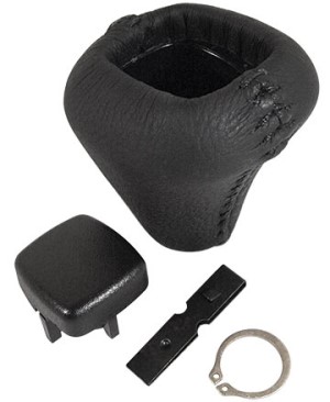 Leather Shift Knob Kit. Automatic with Button & Retainers 85-96