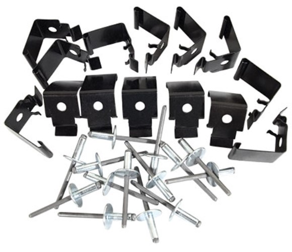 Carpet Support Clip Set. 14 Clips and 14 Rivets 63-67