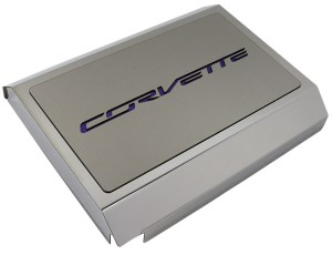 FUSE BOX CVR. CORVETTE FONT. BLU CF