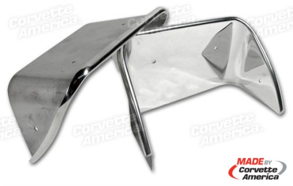 Exhaust Bezels. Polished Stainless Steel 70-73