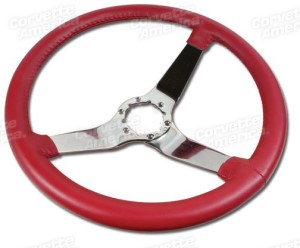 Reproduction Steering Wheel - Red 77-81
