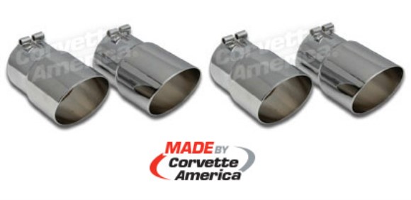 Exhaust Extensions. Angle Cut 4pc Set 100% SS 85-91