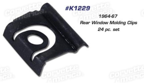 Rear Window Molding Clips. Coupe - 24 Piece Set 64-67