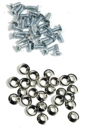 Convertible Top Pad To Frame Screw & Washer Kit. 56-62
