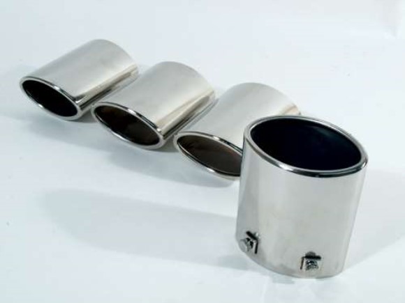 Exhaust Tips. Stock Polished Stainless Steel 4 Piece Set 97-00